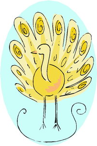 Cliparts Vogels Pauwen 