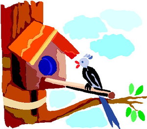 Cliparts Vogels Vogelhuisjes 