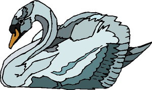 Cliparts Vogels Zwanen 