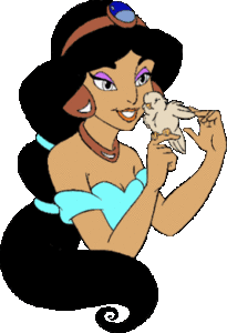 Disney plaatjes Aladin Prinses Jasmine Met Vogeltje