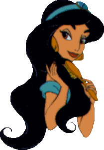 Disney plaatjes Aladin Prinses Jasmine Kamt Haar Haar