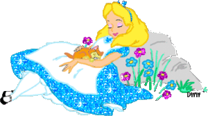 Alice in wonderland Disney plaatjes Alice In Wonderland Slaapt Glitter Plaatjes