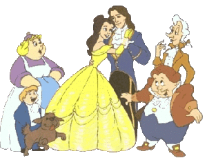 Belle en het beest Disney plaatjes Belle En Het Beest Met Alle Personeel