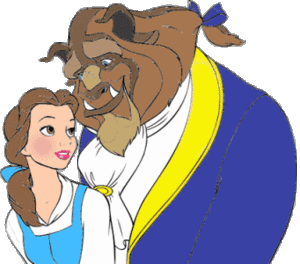 Belle en het beest Disney plaatjes Belle En Beest Kijken Elkaar Aan