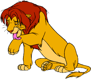 De leeuwenkoning Disney plaatjes Simba Likt Poot Leeuwenkoning
