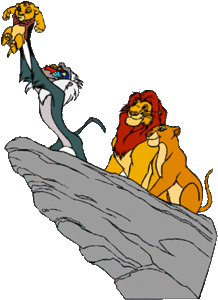 De leeuwenkoning Disney plaatjes Baby Simba Rafiki Mufasa En Sarabi Leeuwenkoning