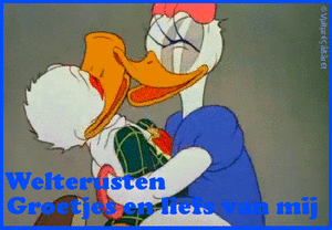 Donald duck Disney plaatjes Donald Duck Daisy Duck Groetjes En Liefs Van Mij