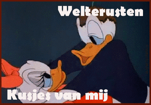 Donald duck Disney plaatjes Donald Duck Welterusten Kusjes Van Mij