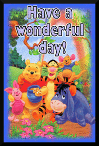 Winnie de pooh Disney plaatjes Have A Wonderful Day.