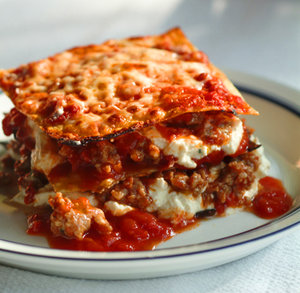 Eten en drinken Eten en drinken plaatjes Lasagne Bordje Met Lasagne