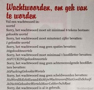 Humor Facebook plaatjes Wachtwoorden