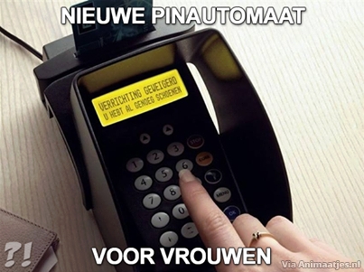 Humor Facebook plaatjes Vrouwen Pin Automaat