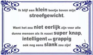 Humor Facebook plaatjes Streefgewicht