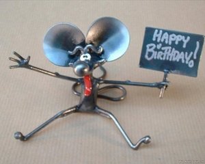 Verjaardag Facebook plaatjes Happy Birthday Metalen Muis