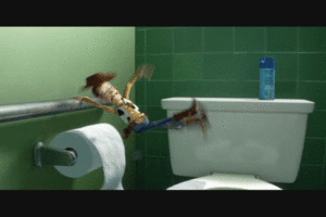 Films en series Films Toy story 3 Woody Valt Bijna In Het Toilet