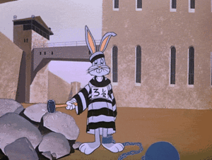 Looney tunes Films en series Series Bugs Bunny In De Gevangenis Aan Het Stenen Splijten