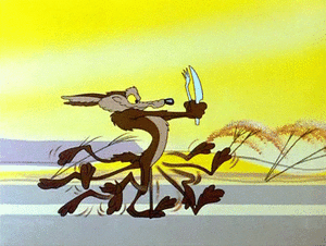 Looney tunes Films en series Series Wile De Coyote Met Mes En Vork