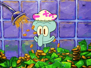 Spongebob Films en series Series Octo In Een Bad Met Geld