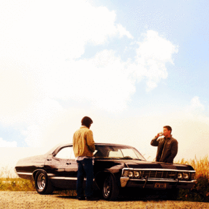 Films en series Series Supernatural Dean En Sam Met De Impala