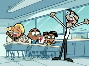 Films en series Series The fairly oddparents Crocker En Klas Aan Het Juichen Omdat Aj Een Slecht Cijfer Heeft