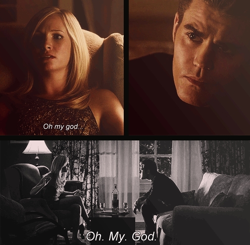 Films en series Series Vampire diaries Caroline En Stephen