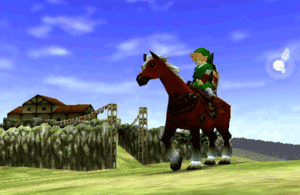 Games Legend of zelda ocarina of time Link Met Zijn Paard En Navi