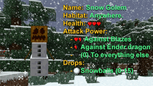 Games Minecraft Minecraft Snow Golem