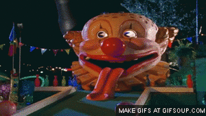 Adam Sandler GIF. Clown Gifs Filmsterren Adam sandler Happy gilmore 