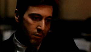 Al Pacino GIF. Films en series The godfather Gifs Filmsterren Al pacino Michael corleone 