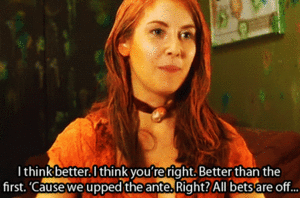Alison Brie GIF. Gifs Filmsterren Alison brie Community Annie edison Baby girl 