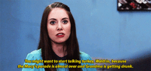 Alison Brie GIF. Tv Gifs Filmsterren Alison brie Community Annie edison 