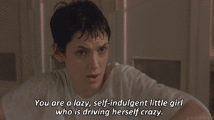 Angelina Jolie GIF. Angelina jolie Gifs Filmsterren Winona ryder Meisje onderbroken 
