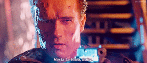 Arnold Schwarzenegger GIF. Bioscoop Geweer Terminator Robot Gifs Filmsterren Arnold schwarzenegger James cameron Terminator 2 