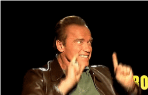 Arnold Schwarzenegger GIF. Gifs Filmsterren Arnold schwarzenegger Neus Gary busey Booger 