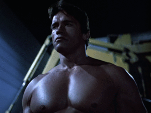 Arnold Schwarzenegger GIF. Film Terminator Gifs Filmsterren Arnold schwarzenegger Tieten 