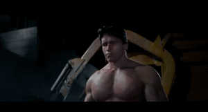 Arnold Schwarzenegger GIF. Gifs Filmsterren Arnold schwarzenegger Qvc Naar de choppa Tafel flip 