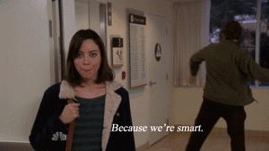 Chris Pratt GIF. Tv Gifs Filmsterren Chris pratt Aubrey plaza Parks and recreation April ludgate Andy dwyer 