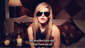 Avril Lavigne GIF. Artiesten Avril lavigne Gifs Zwart en wit 