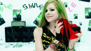 Avril Lavigne GIF. Artiesten Avril lavigne Zanger Gifs Zwart en wit Avril Lavigne 