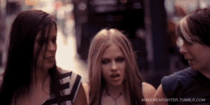 Avril Lavigne GIF. Artiesten Avril lavigne Gifs Zwart en wit 