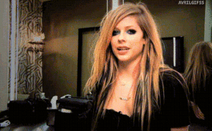 Avril Lavigne GIF. Artiesten Avril lavigne Gifs Zwart en wit 