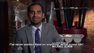 Aziz Ansari GIF. Tv Gifs Filmsterren Aziz ansari Schemering Parks and recreation Tom haverford 