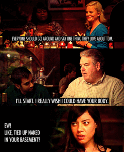 Amy Poehler GIF. Tv Gifs Filmsterren Amy poehler Chris pratt Aubrey plaza Parken en rec Parks and recreation Nick offe 