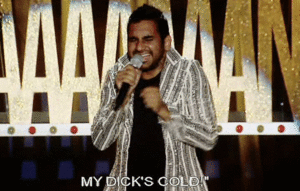 Aziz Ansari GIF. Gifs Filmsterren Aziz ansari Natasha leggero James franco roast 