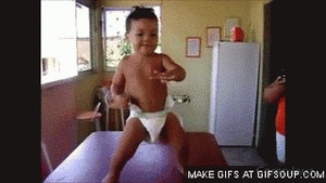 Baby GIF. Dieren Puppy Baby Gifs Springen Speels 