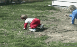 Baby GIF. Bad Dieren Grappig Schattig Baby Gifs De baby aap 