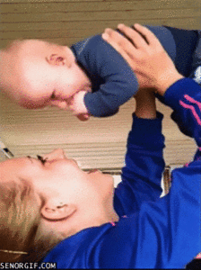 Baby GIF. Liefde Schattig Baby Wit Zwart Kus Gifs Filmsterren Ryan gosling  U Mij Zwart en wit Koppels Bby 