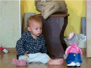 Olifant GIF. Dieren Olifant Baby Gifs Verlegen Staart Moeder 