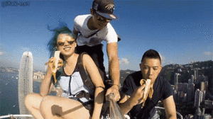 Banaan GIF. Eten en drinken Banaan Gifs Gevecht 