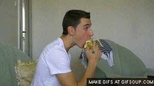 Banaan GIF. Eten en drinken Banaan Gifs 